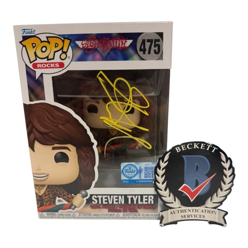 Steven Tyler Signed Autograph Aerosmith Funko Pop 475 Beckett BAS: Industry: Music,Signed: Yes,Autograph Authentication: Beckett,Original/Reproduction: Original,Country of Origin: United States