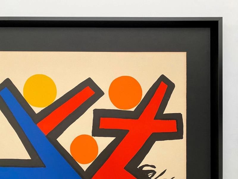 ALEXANDER CALDER RARE 1972 " ASYMMETRY " FRAMED LARGE MODERNIST LITHOGRAPH PRINT - 11