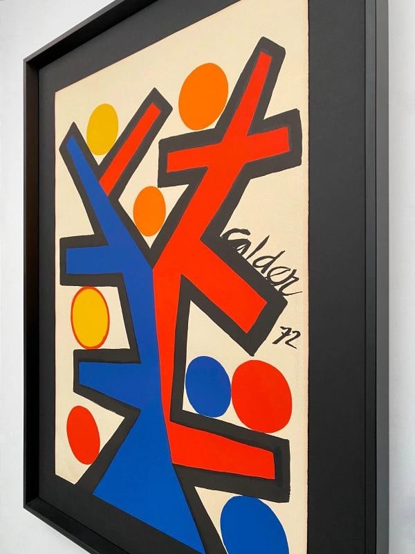 ALEXANDER CALDER RARE 1972 " ASYMMETRY " FRAMED LARGE MODERNIST LITHOGRAPH PRINT - 16