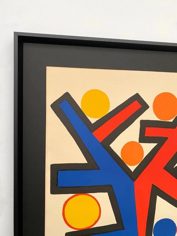 ALEXANDER CALDER RARE 1972 " ASYMMETRY " FRAMED LARGE MODERNIST LITHOGRAPH PRINT - 4
