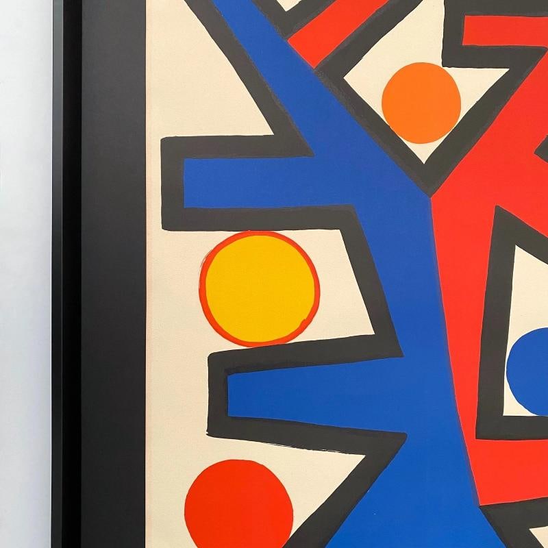 ALEXANDER CALDER RARE 1972 " ASYMMETRY " FRAMED LARGE MODERNIST LITHOGRAPH PRINT - 6