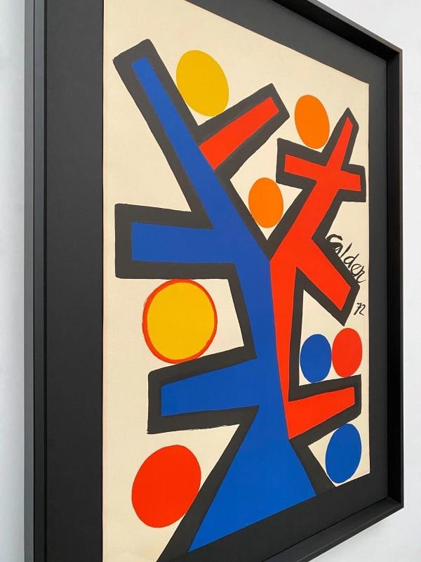 ALEXANDER CALDER RARE 1972 " ASYMMETRY " FRAMED LARGE MODERNIST LITHOGRAPH PRINT - 8