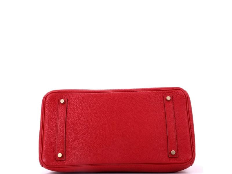 Hermes Birkin Handbag Red Togo with Gold Hardware 35 - 5