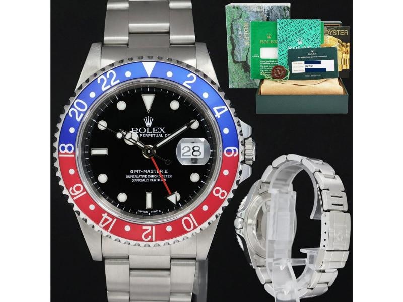 RSC PAPERS Rolex GMT-Master II Pepsi Blue Red Steel 16710 40mm Watch Box: Condition: Pre-owned - Excellent,Brand: Rolex,Department: Men,Type: Wristwatch,Country of Origin: Switzerland 