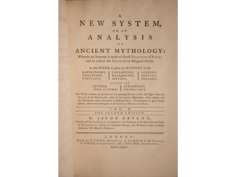 1775 A New System Or An Analysis Of Ancient Mythology Copper Plates 12" Tall - 17