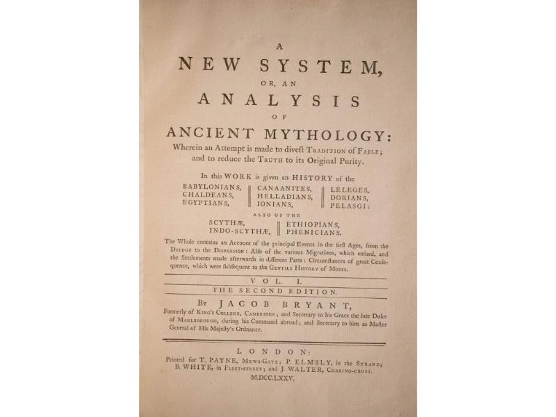 1775 A New System Or An Analysis Of Ancient Mythology Copper Plates 12" Tall - 9