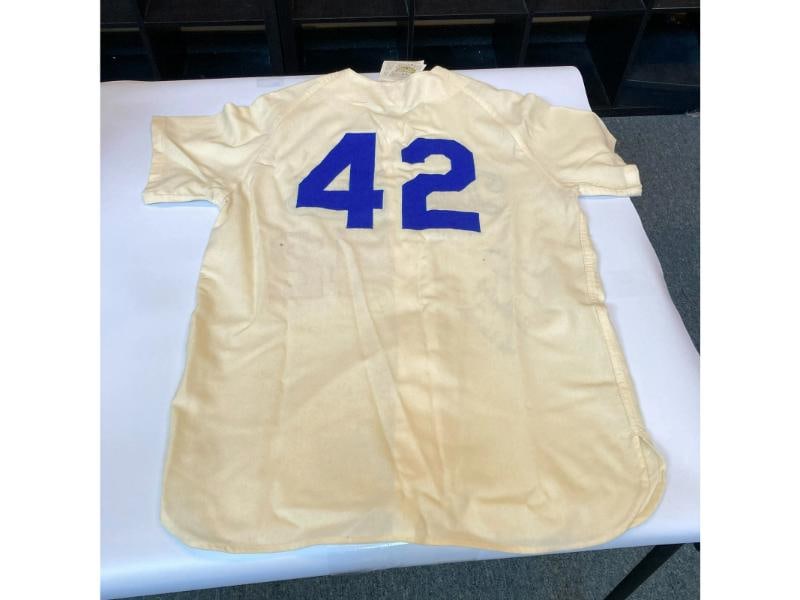 Sandy Koufax Don Drysdale Signed Jackie Robinson Brooklyn Dodgers Jersey JSA COA - 5