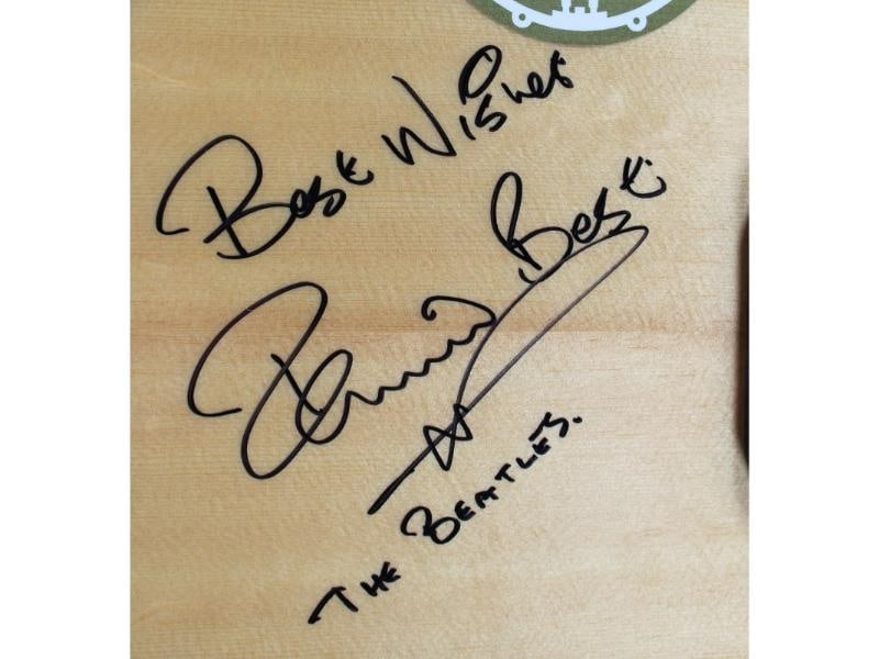 Beatles Drummers (3) Starr, Best & White Signed Epiphone Acoustic Guitar BAS JSA - 4