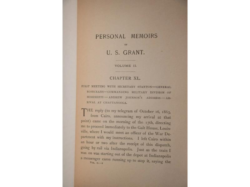 U S Grant / The Personal Memoirs of U.S Grant 1st Edition 1885 - 17