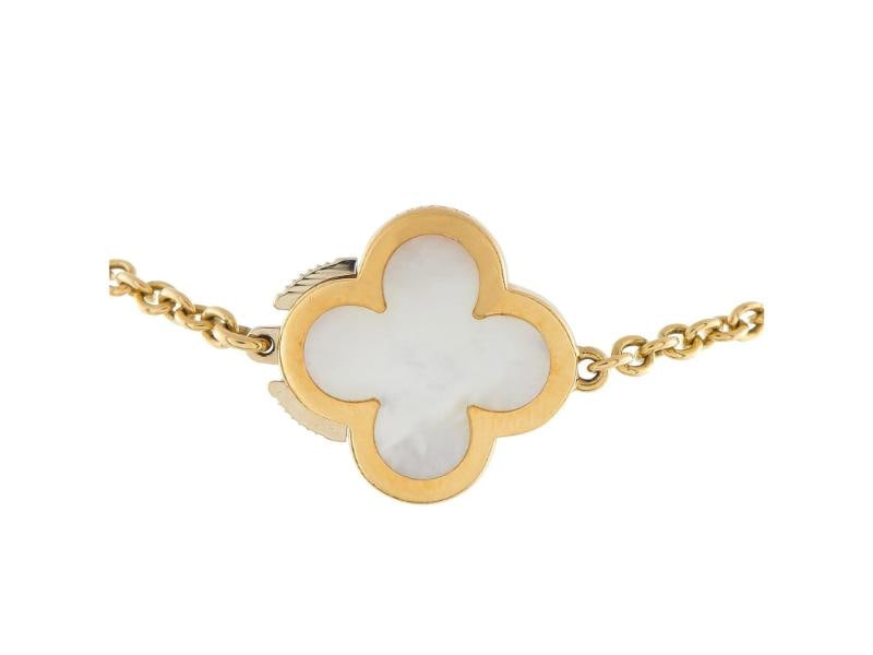 Van Cleef & Arpels Alhambra 18K Yellow Gold Mother of Pearl Bracelet - 3