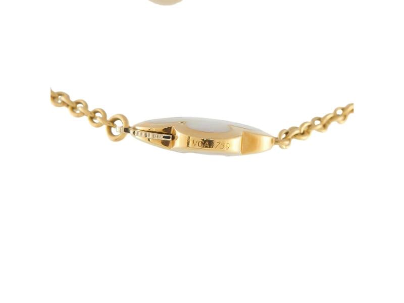 Van Cleef & Arpels Alhambra 18K Yellow Gold Mother of Pearl Bracelet - 5