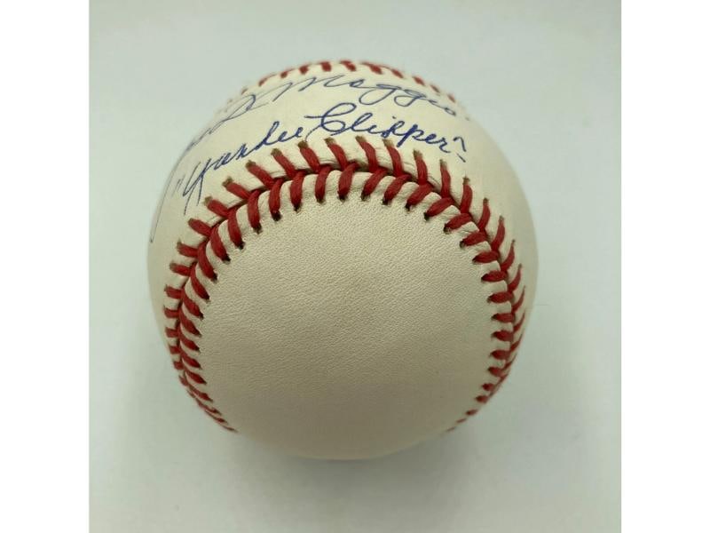 Mint Joe Dimaggio "Yankee Clipper" Signed American League Baseball #41/41 JSA - 3