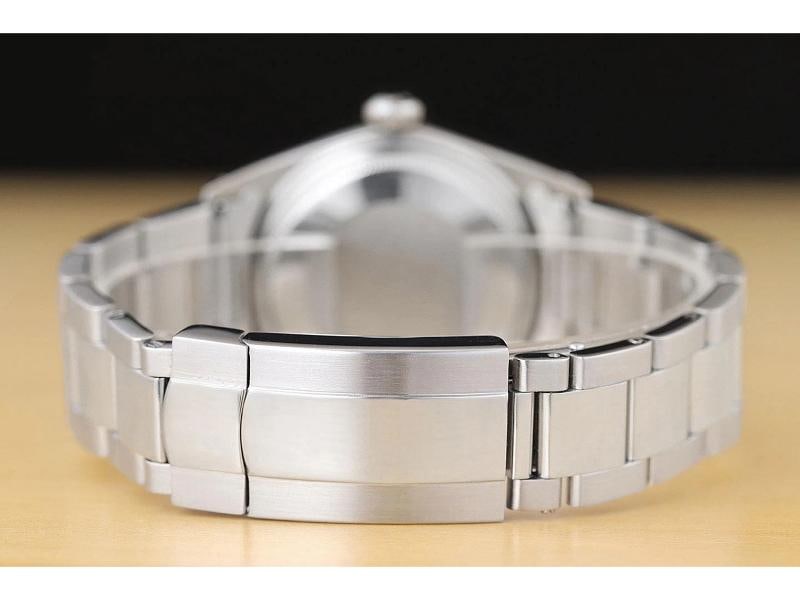 ROLEX MENS DATEJUST 18K WHITE GOLD STEEL RED VIGNETTE DIAMOND 1601 WATCH - 6