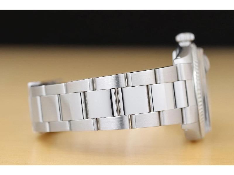 ROLEX MENS DATEJUST 18K WHITE GOLD STEEL RED VIGNETTE DIAMOND 1601 WATCH - 8