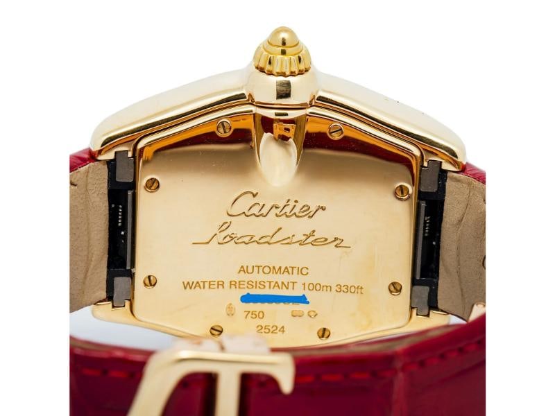 Cartier Roadster 2524 W62005V1 2007 Complete 18k Yellow Gold Auto Watch 37mm Box/Papers - 6