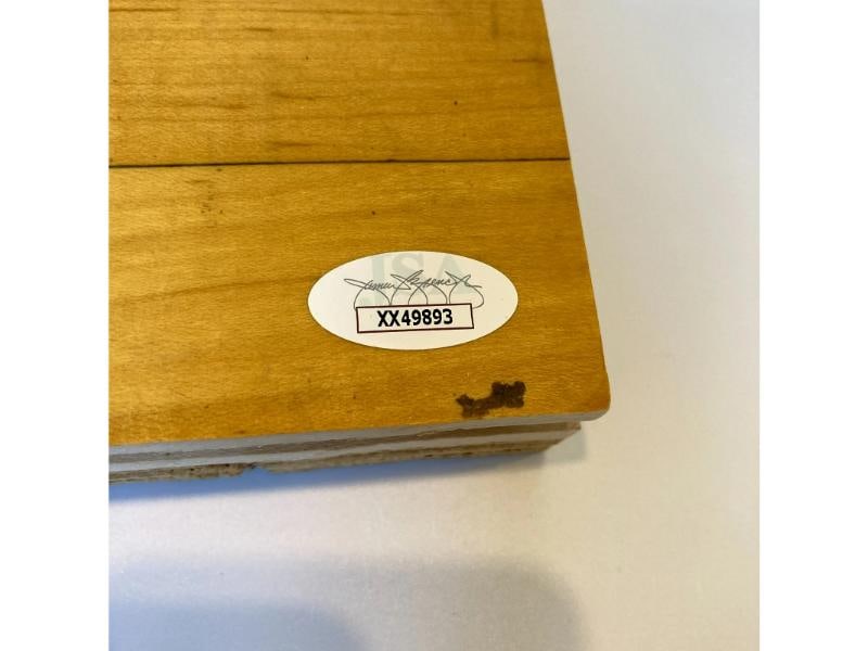 Wilt Chamberlain Signed Los Angeles Lakers Forum Game Used Floor JSA COA - 5