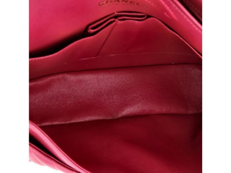 Chanel Classic Double Flap Bag Chevron Lambskin Medium - 5