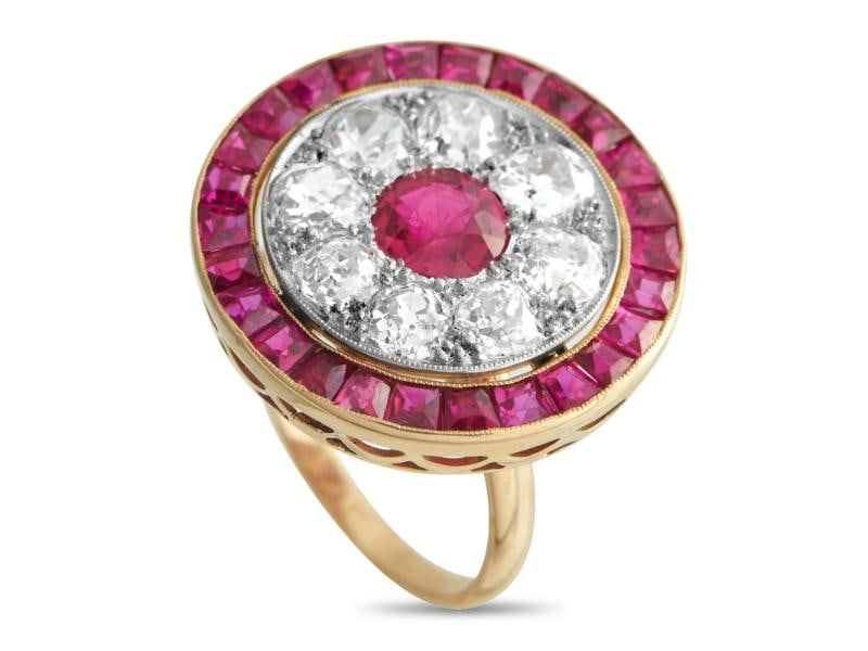 18K Rose Gold 2.10ct Diamond and Ruby Cocktail Ring (1 of 3)