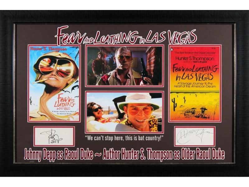 Hunter S. Thompson & Johnny Depp Authentic Signed Framed Display BAS: Object Type: Photograph,Autograph Authentication: Beckett,Industry: Movies,Original/Reproduction: Original,PRODUCT_COA: Beckett,PRODUCT_SIGNED_BY_NAME: Hunter S. Thompson & Johnny