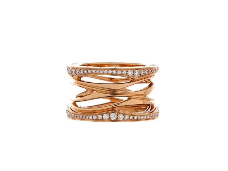 Bvlgari B.Zero1 Design Legend Zaha Hadid Four Band Ring 18K Rose Gold - 3