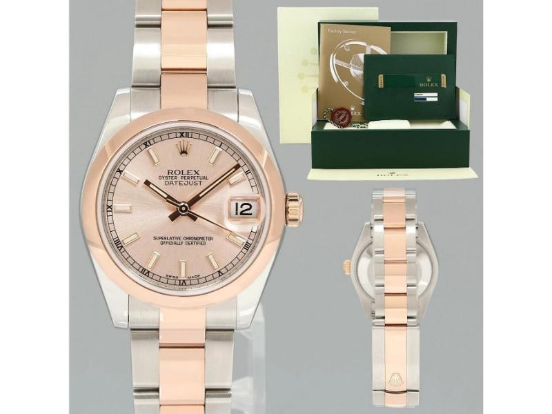 MINT PAPERS Rolex Datejust 178241 Rose Gold Two Tone Steel 31mm Pink Dial Watch: Condition: Pre-owned - Excellent,Brand: Rolex,Department: Men,Type: Wristwatch,Country of Origin: Switzerland