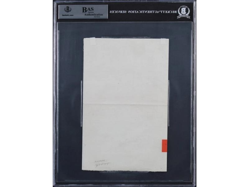 Frank Lloyd Wright Authentic Signed 5.15x8.6 1950 Letter BAS Slabbed - 5