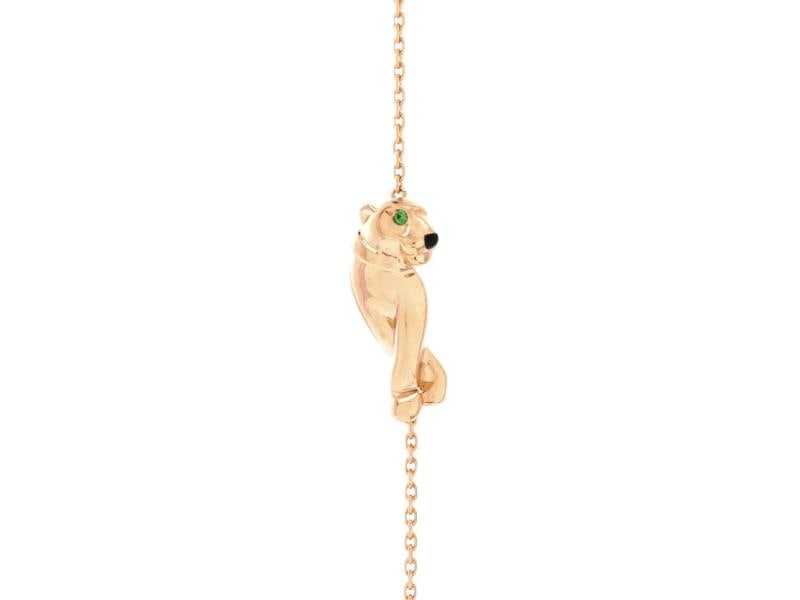 Cartier Panthere de Cartier Single Chain Bracelet 18K Rose Gold with Tsavorite - 3