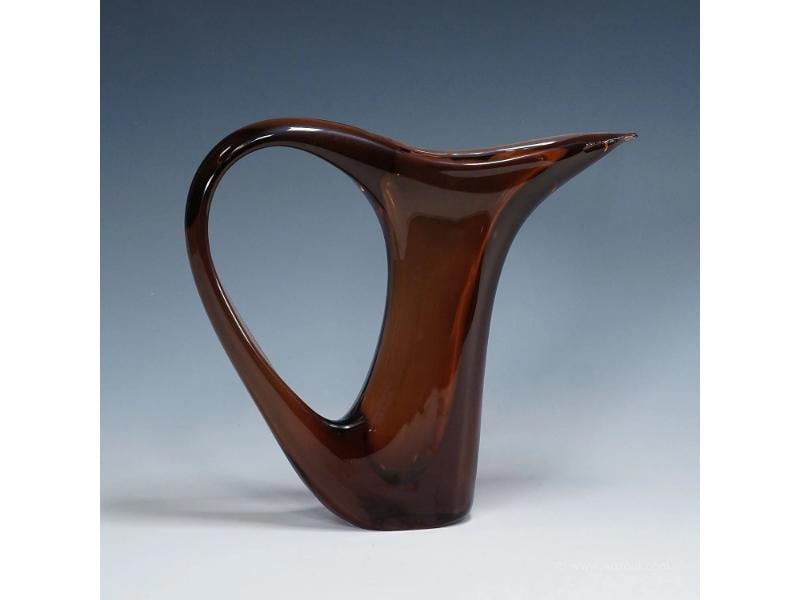 Vintage Murano Glass Vase Anse Volanti by A.Ve.M. 1950s (1 of 3)