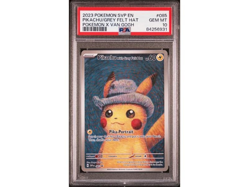 Graded 2023 PKM SVP EN-SV BSP Pikachu #085 Grey Felt Hat X Van Gogh Card PSA 10: Condition: Graded - PSA 10: Professionally graded ,Athlete: Pikachu/Grey Felt Hat,Authenticity Provided By: Professional Sports Authenticator (PSA),Autograph Authentication: Professional Sports