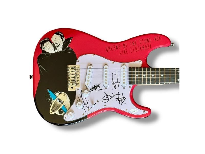 Queen of the Stone Age Signed Guitar Custom JSA COA Josh Homme Van Leeuen +3 (1 of 3)