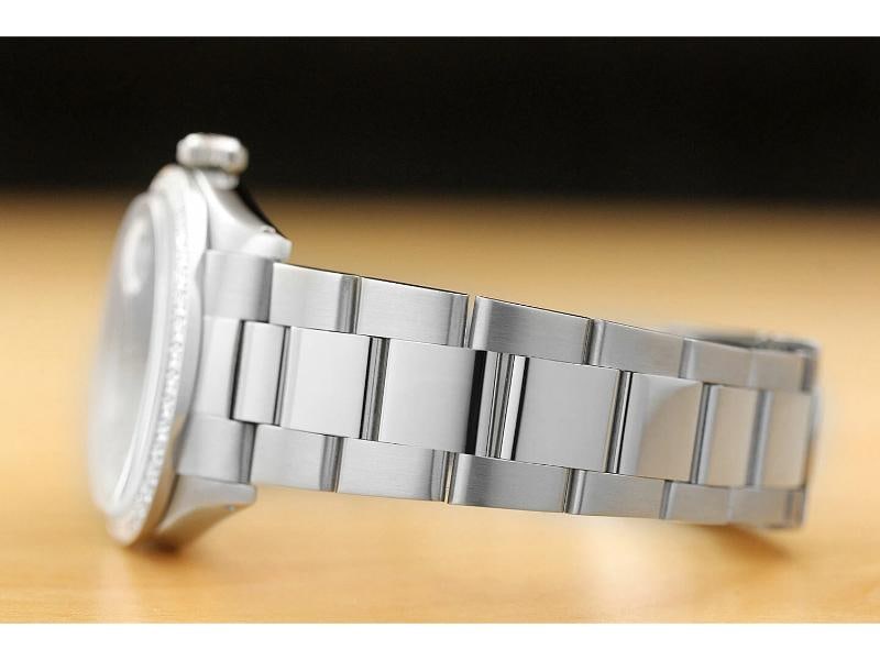 MENS ROLEX DATEJUST 1603 18K WHITE GOLD DIAMOND STAINLESS STEEL OYSTER WATCH - 5