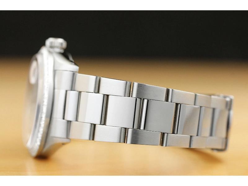 MENS ROLEX DATEJUST SILVER DIAL WATCH + 18K WHITE GOLD DIAMOND BEZEL - 5