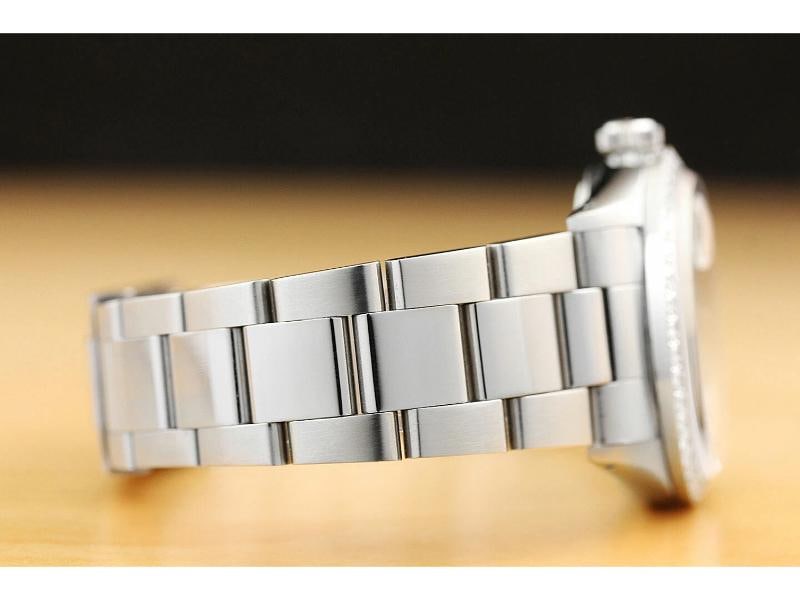 MENS ROLEX DATEJUST SILVER DIAL WATCH + 18K WHITE GOLD DIAMOND BEZEL - 6