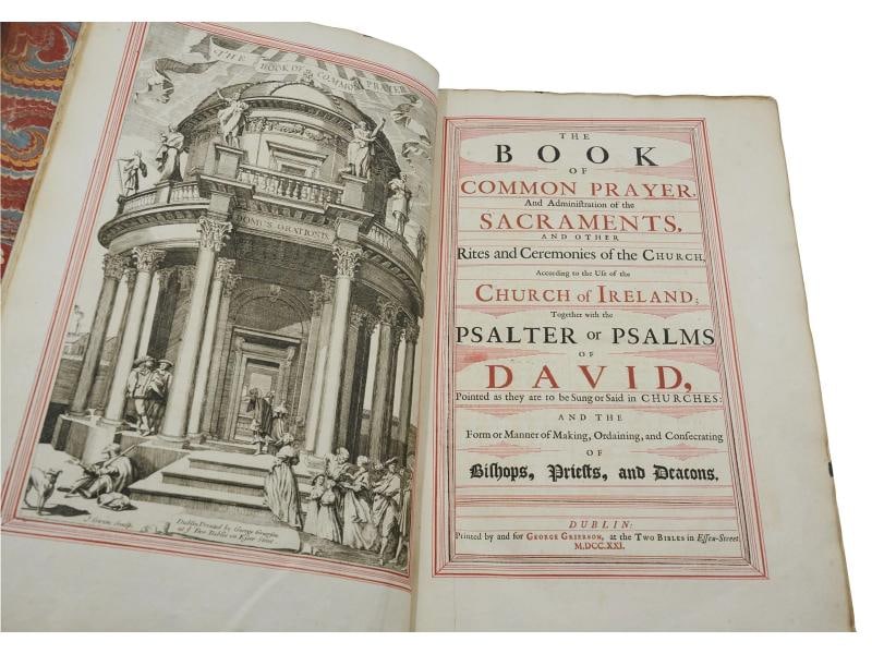 The Book of Common Prayer ~ First Thus 1721 ~ Grierson Folio Dublin Ireland 1st - 4