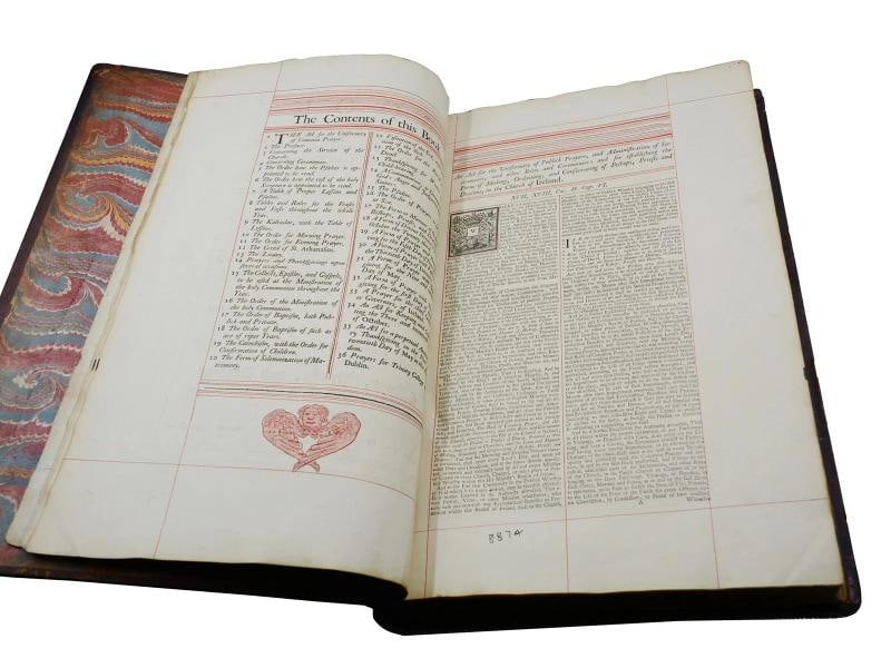 The Book of Common Prayer ~ First Thus 1721 ~ Grierson Folio Dublin Ireland 1st - 5