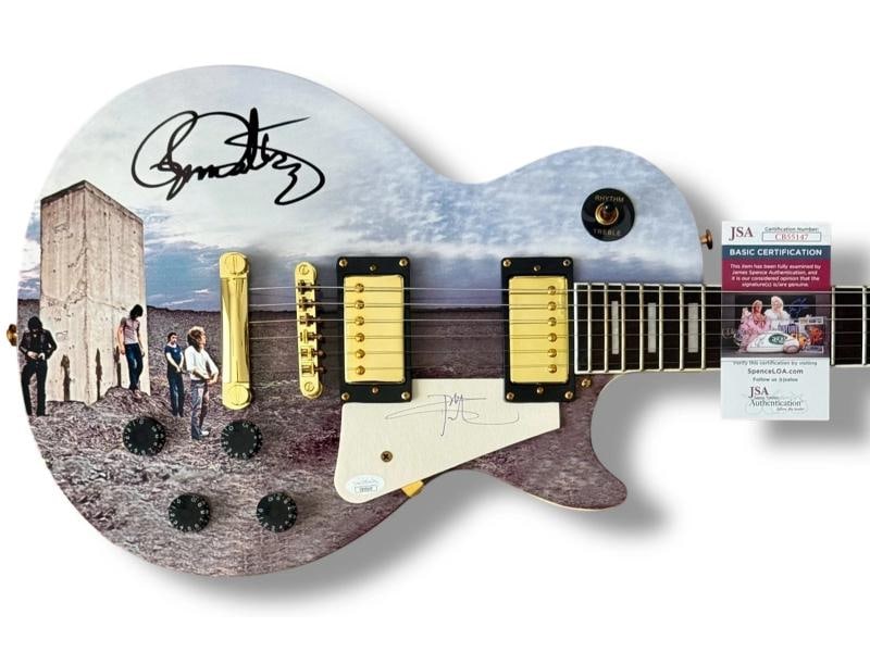 The Who Signed Guitar Custom Graphics JSA COA Roger Daltrey Pete Townshend: Industry: Music,Signed: Yes,Autograph Authentication: James Spence (JSA),Object Type: Guitar & Guitar Pick,Original/Reproduction: Original,Country of Origin: United States