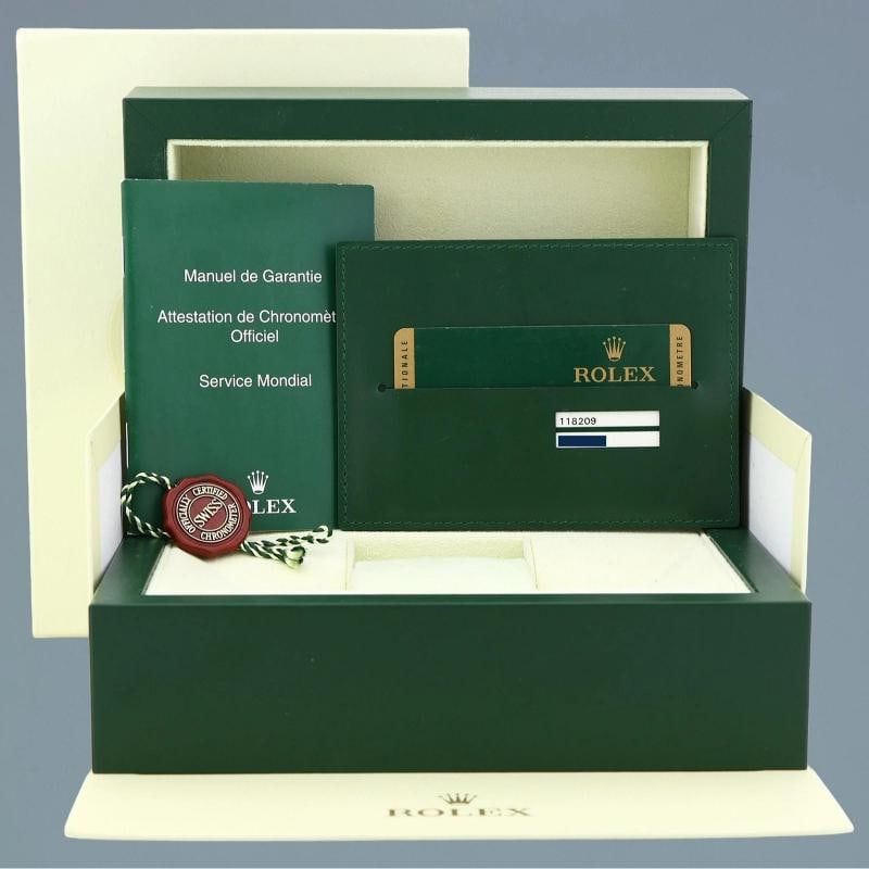 2012 PAPERS MINT Rolex President Day Date Blue Wave 118209 White Gold Oyster - 7