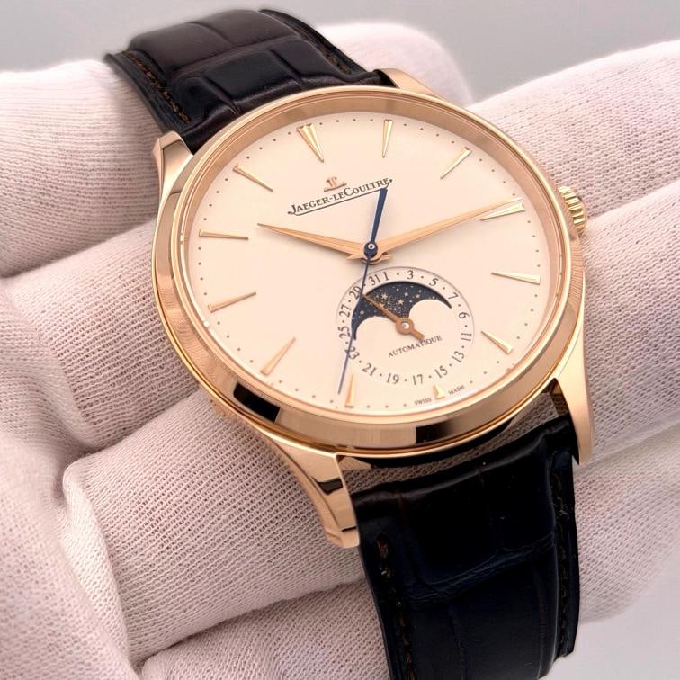 Jaeger LeCoultre Master Ultra Thin Moon Q1362510 39mm 18K Rose Gold Box Papers - 7