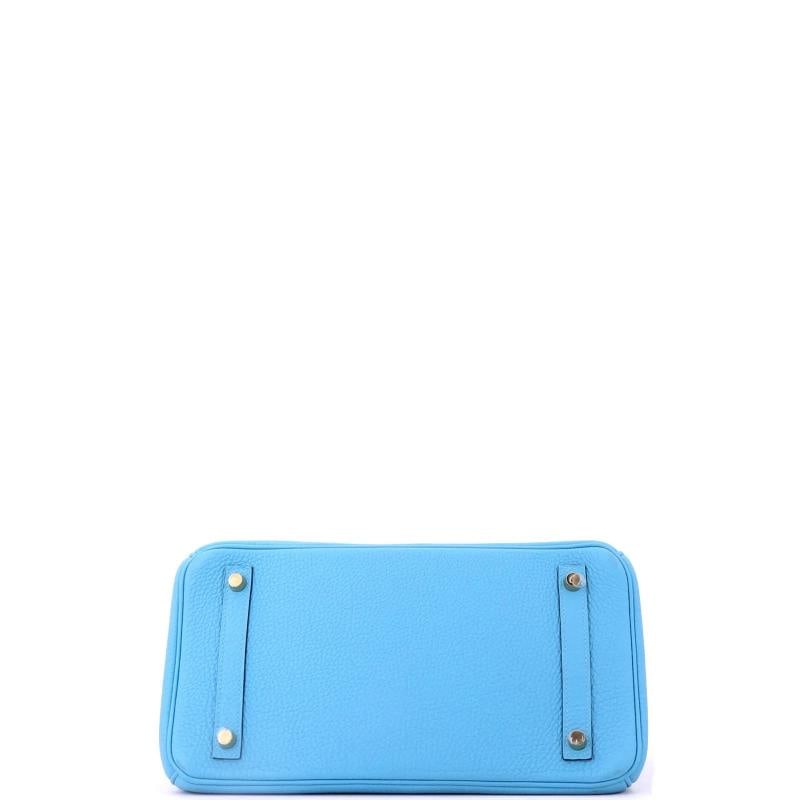 Hermes Birkin Handbag Blue Togo with Gold Hardware 30 - 4