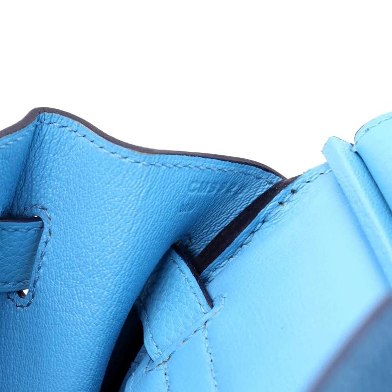 Hermes Birkin Handbag Blue Togo with Gold Hardware 30 - 7