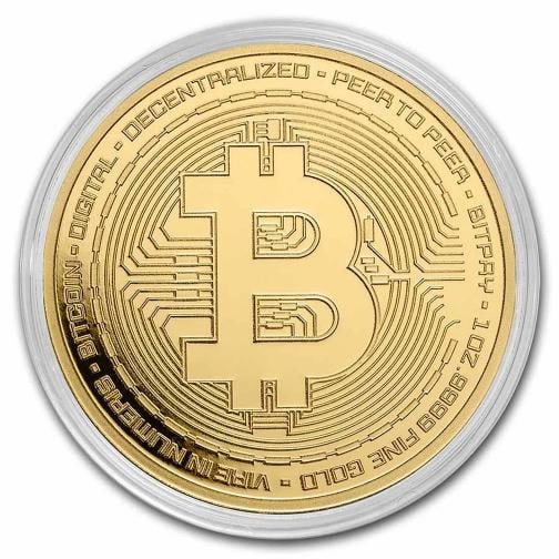 1 oz Gold Round - Bitcoin - 3
