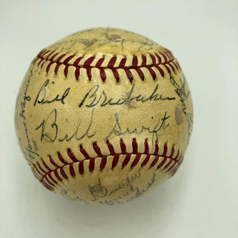 Honus Wagner Paul Waner Arky Vaughan Pie Traynor Chuck Klein Signed Baseball JSA - 2