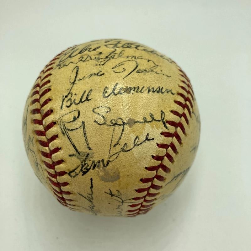 Honus Wagner Paul Waner Arky Vaughan Pie Traynor Chuck Klein Signed Baseball JSA - 3
