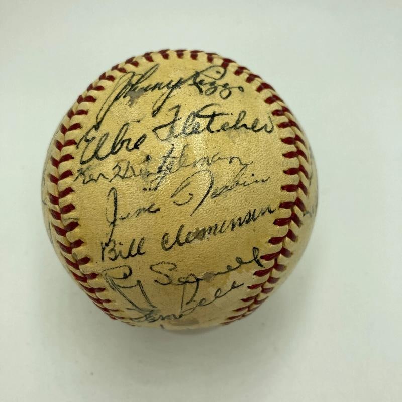 Honus Wagner Paul Waner Arky Vaughan Pie Traynor Chuck Klein Signed Baseball JSA - 5