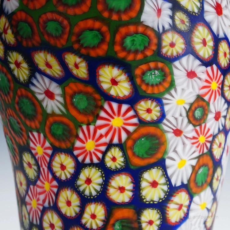 Vase with Redentore and Kiku Murrine Ermanno Toso for Fratelli Toso 1960s - 5