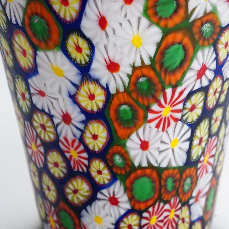 Vase with Redentore and Kiku Murrine Ermanno Toso for Fratelli Toso 1960s - 6