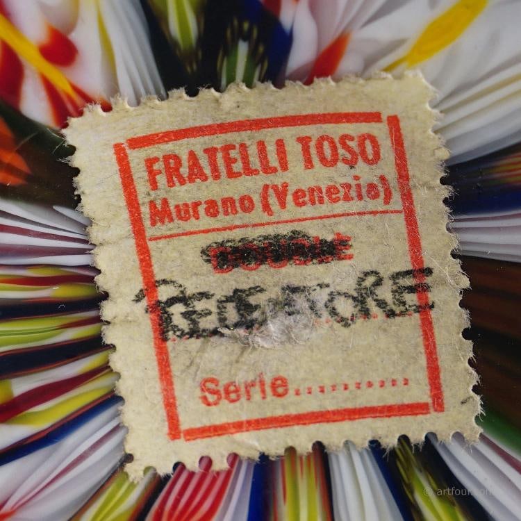 Vase with Redentore and Kiku Murrine Ermanno Toso for Fratelli Toso 1960s - 9