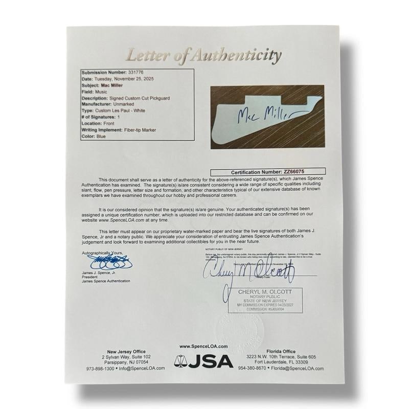 Mac Miller Signed Custom Guitar (JSA LOA) - 6