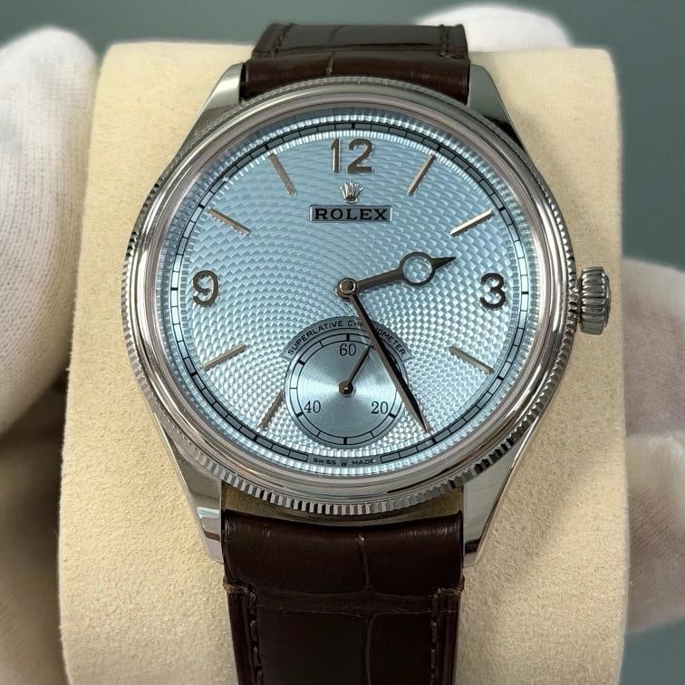 BRAND NEW 2026 Rolex 1908 52506 39mm Ice Blue Dial Platinum Box Papers - 13