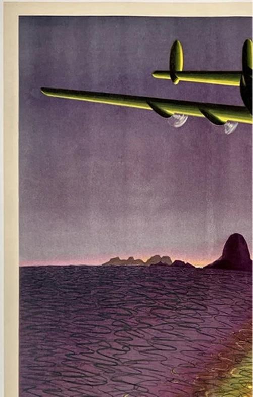 Original Vintage Poster AIR FRANCE AMERIQUE DU SUD Airline Travel Tourism OL - 2